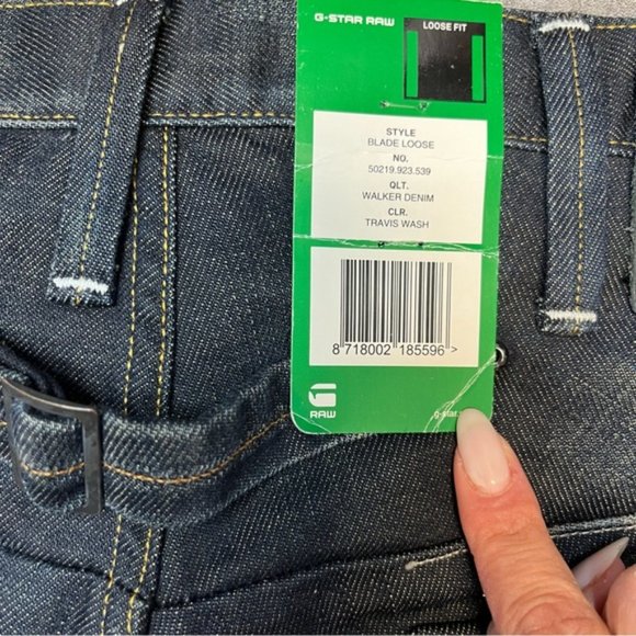 NWT G-Star Raw 3301 Men's Blade Loose Travis Wash Denim Jeans Size 30/34 - Picture 4 of 7